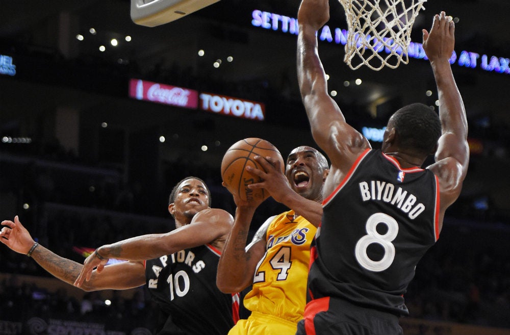 Kobe Bryant durante un partido con los Lakers