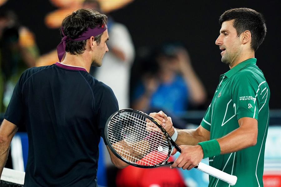 Federer y Djokovic, tras la Semifinal del Australian Open