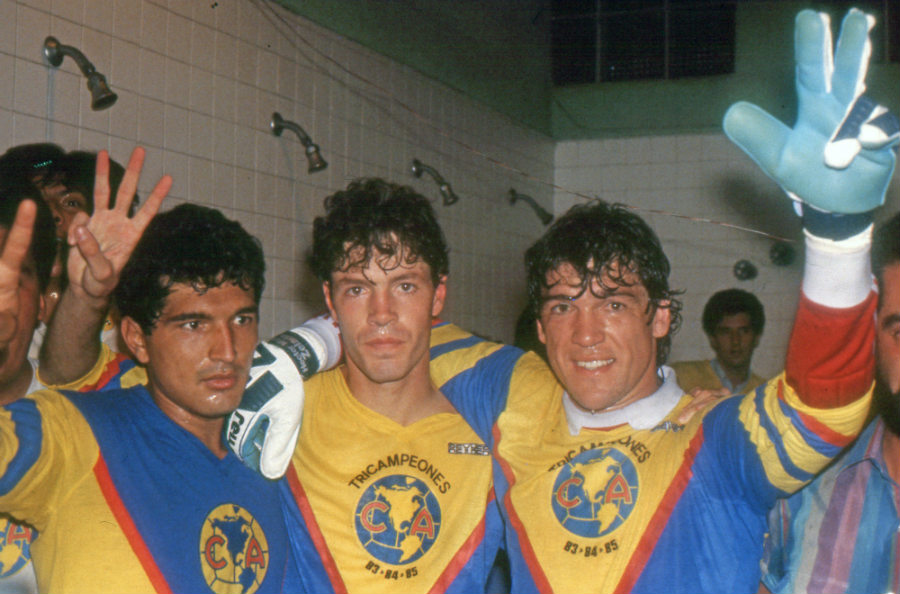 Zelada y Peláez, campeones con América en 1985