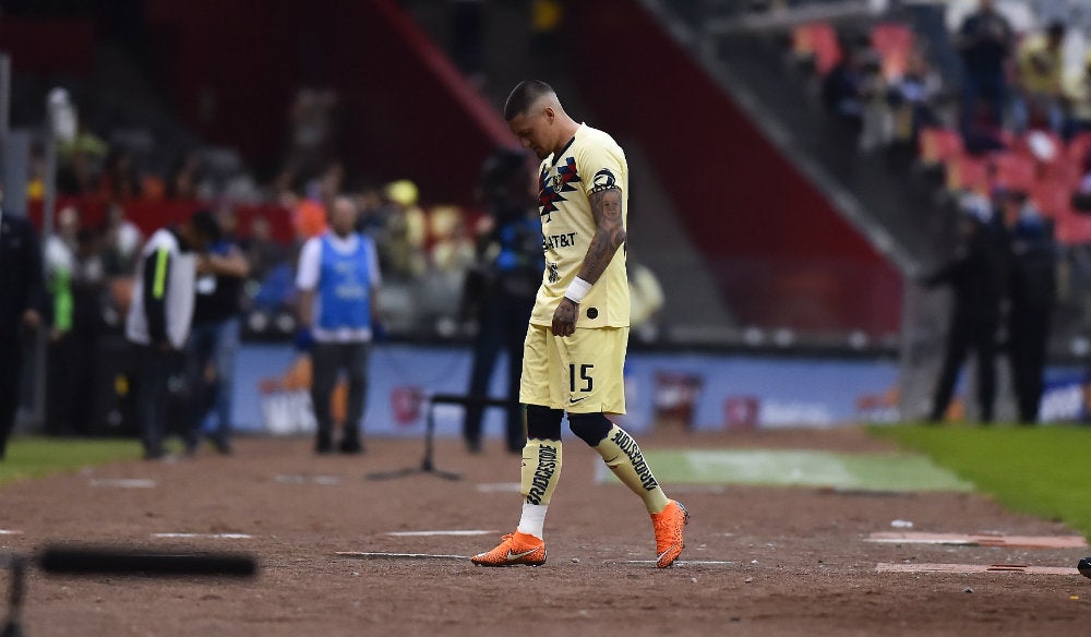 Nicolás Castillo durante un partido con América