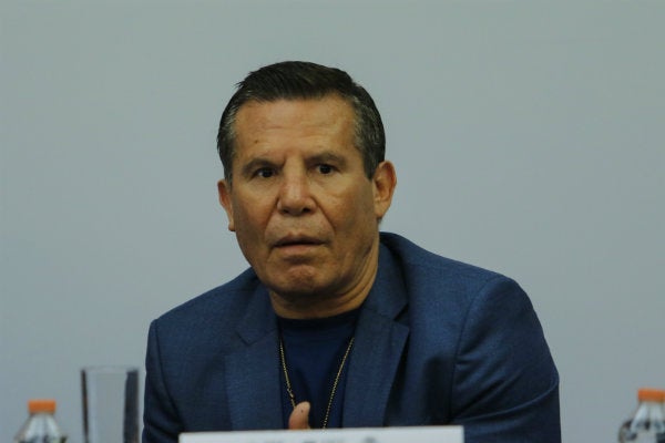 Julio César Chávez en el evento celebrado en la Secretaría de Relaciones Exteriores