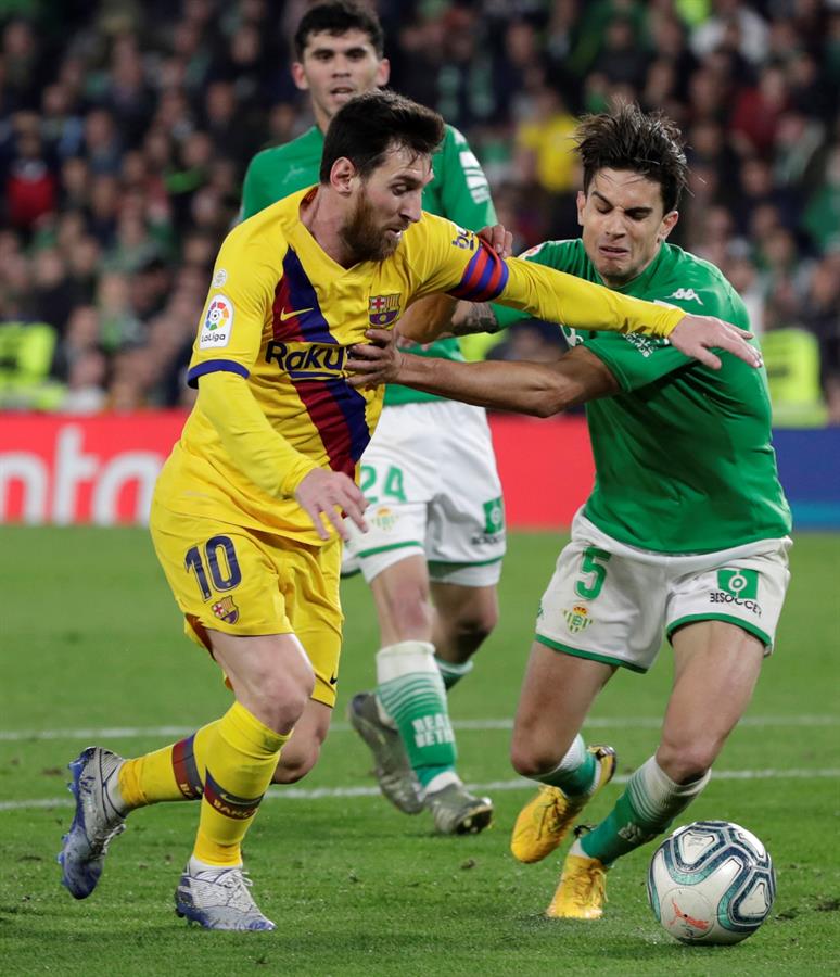 Lionel Messi durante un partido con Barcelona