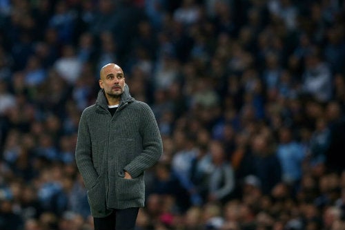 El entrenador del Manchester City durante un partido