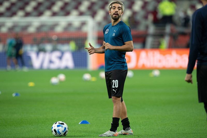 Pizarro en un entrenamiento del Mundial de Clubes 2019
