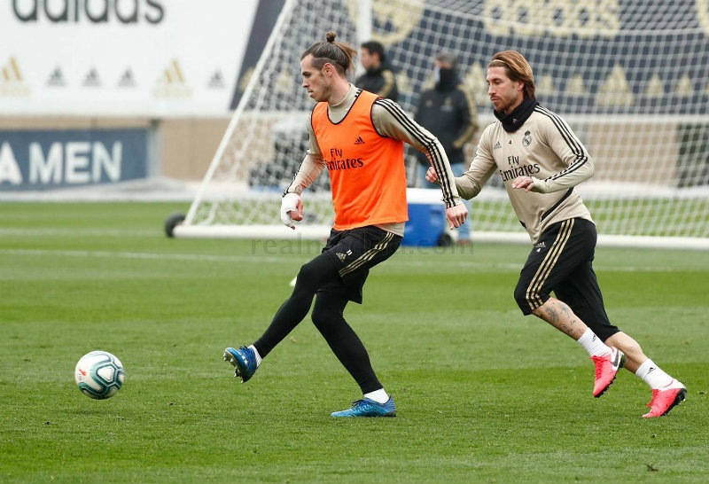 Gareth Bale en entrenamiento