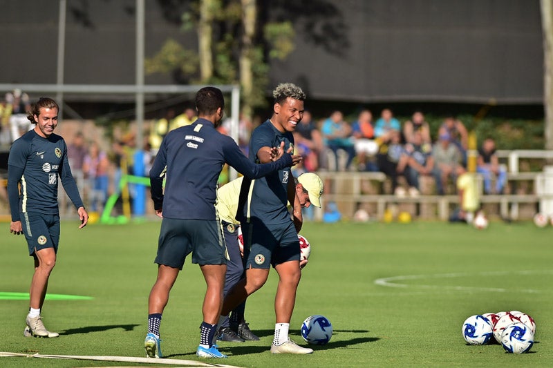 Roger en una práctica del América el pasado 11 de febrero