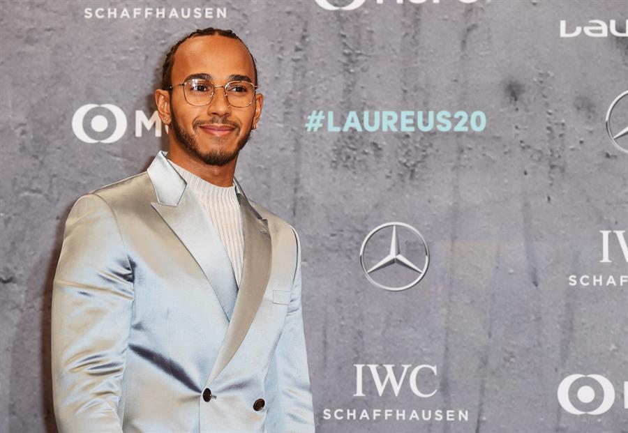 Lewis Hamilton durante en los Premios Laureus 2020