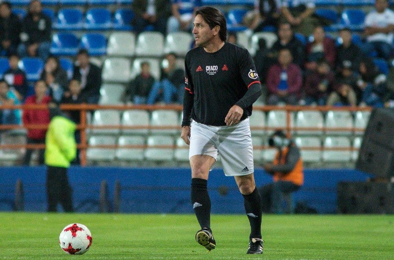 Bruno Marioni en el partido en homenaje a Christian Giménez