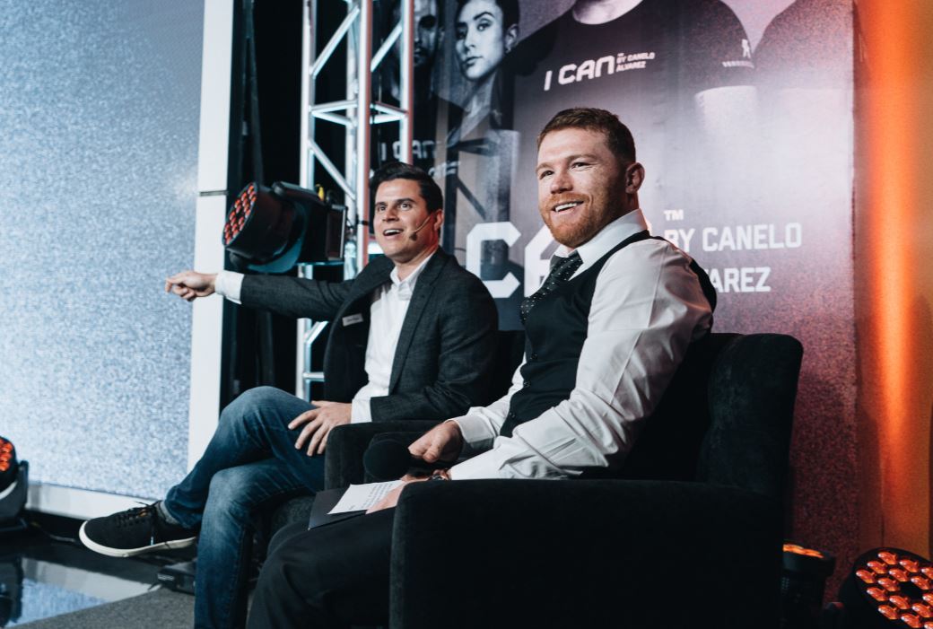 Canelo en al presentación de su App 'I Can'