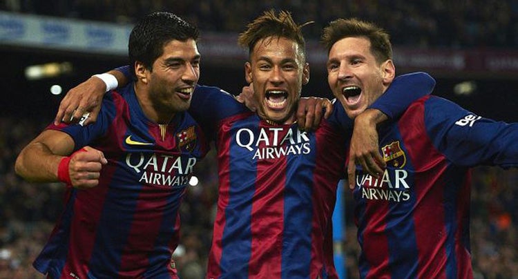 Suárez, Neymar y Messi durante su paso por el Barcelona 