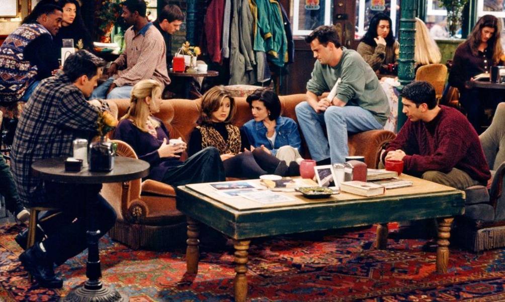 El elenco en el famoso café Central Perk