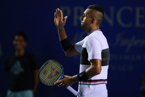 Nick Kyrgios durante un partido en Acapulco