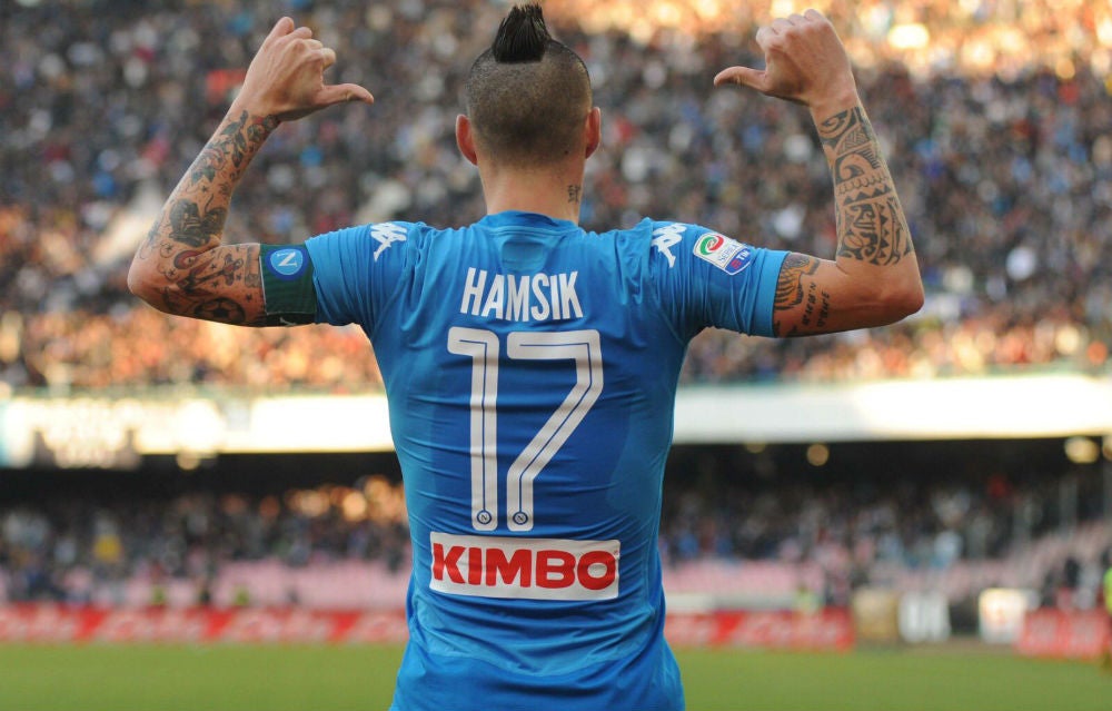 Marek Hamsik durante un partido con Napoli