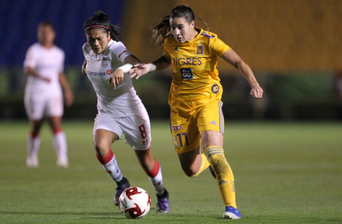 Rangel, en un partido de Tigres