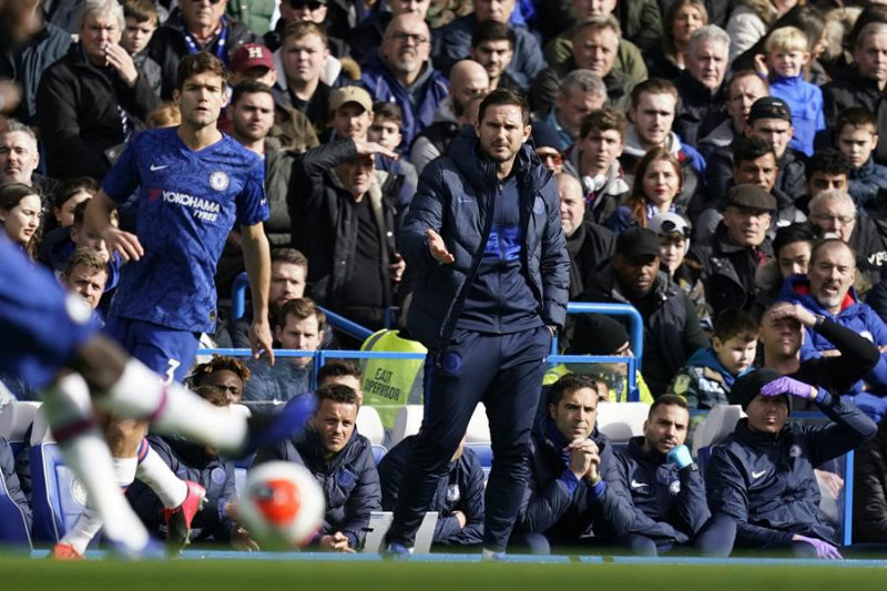 Frank Lampard durante un partido con el Chelsea