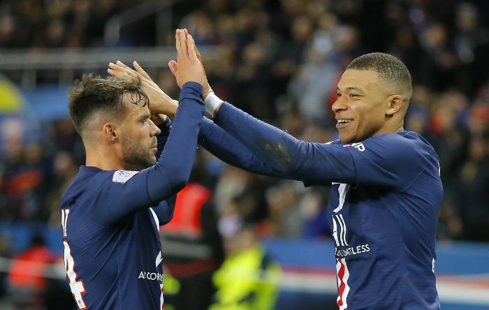 Mbappé, en festejo con el PSG