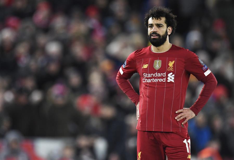 Mohamed Salah ern un juego del Liverpool