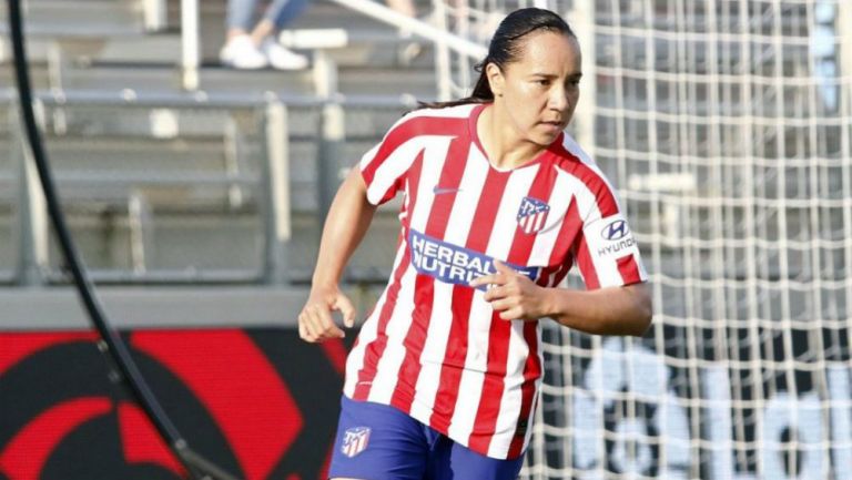 Charlyn Corral, en su debut con el Atlético de Madrid 