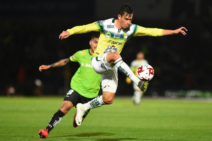 González, en un partido de León