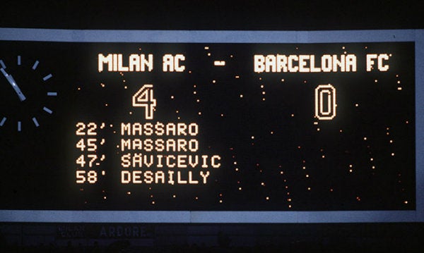 Milan 4-0 Barcelona