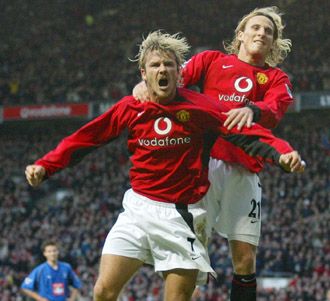 Diego Forlán y David Beckham