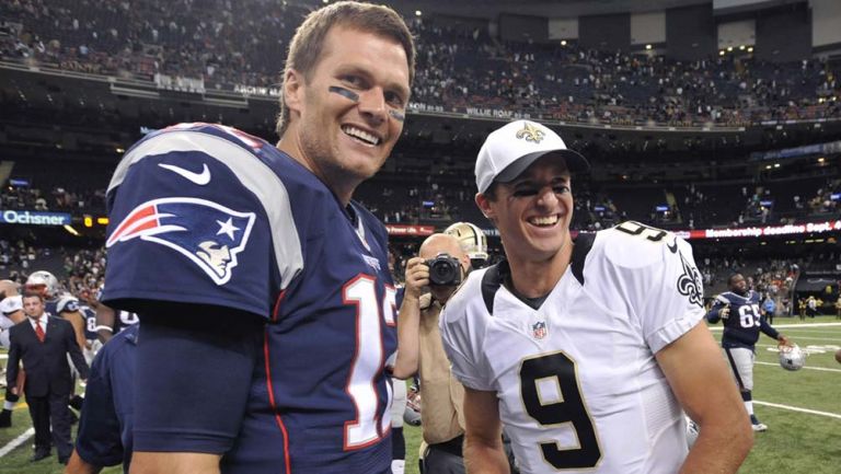 Brees y Brady posan para las cámaras