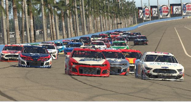 Autos en una carrera NASCAR