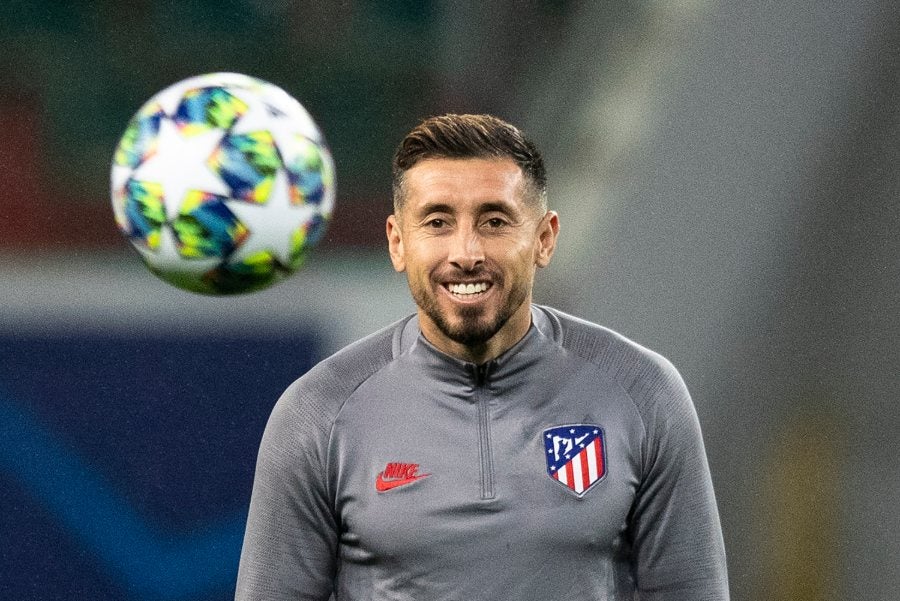 Héctor Herrera previo a un partido con Atlético de Madrid