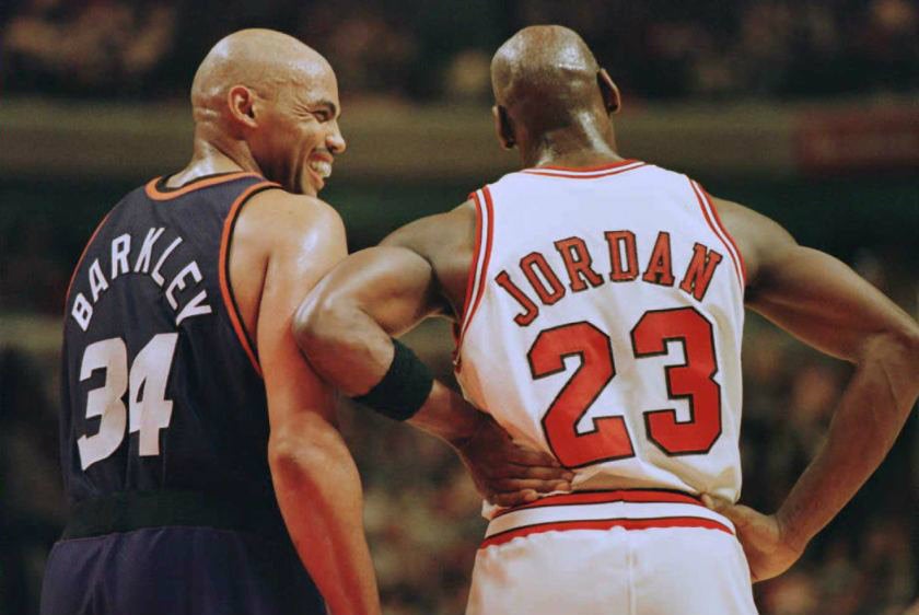 Michael Jordan en partido de la NBA