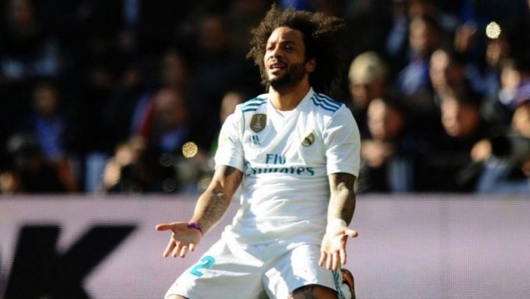 Marcelo se lamenta en un juego con el Real Madrid 