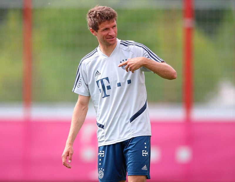 Thomas Müller durante un entrenamiento