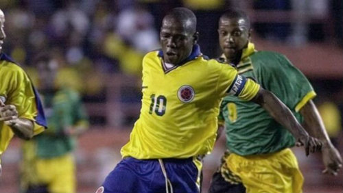 El delantero durante un juego entre Colombia y Camerún