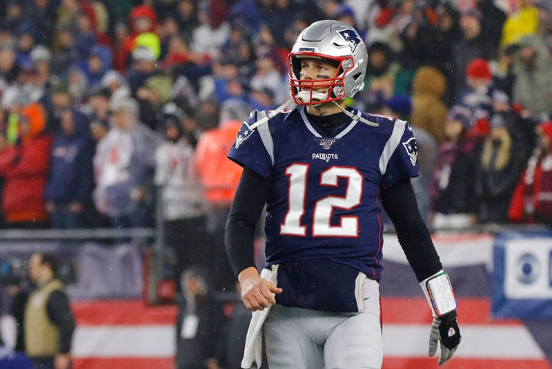 Tom Brady en un partido con New England