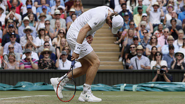 Andy Murray tras una derrota en Wimbledon