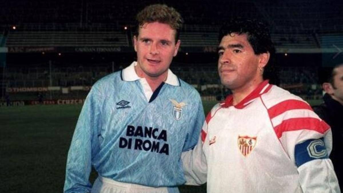 Diego Armando Maradona y Paul Gascoigne