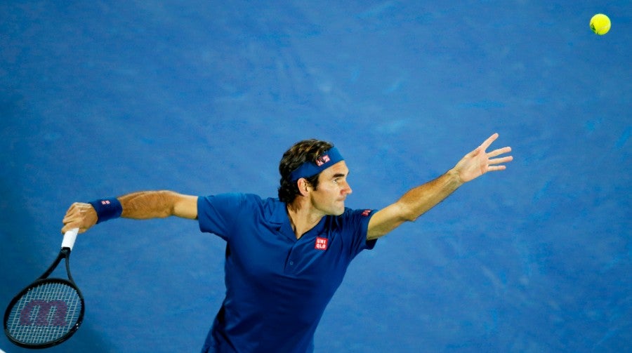 Roger Federer durante un partido