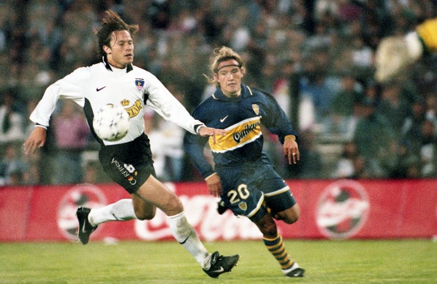  Luis Hernández durante un partido con Boca Juniors