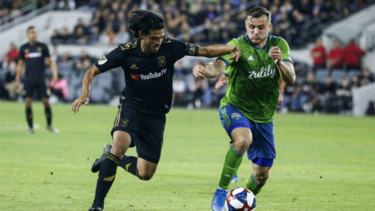 Carlos Vela en juego ante Seattle Sounders 