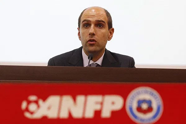 Sergio Jadue durante un conferencia de la ANFP