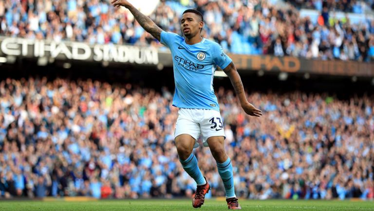 Gabriel Jesús, durante un partido con Manchester City