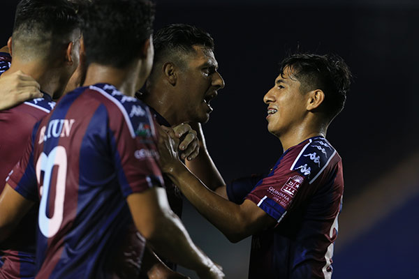 Jugadores del Atlante festejan un gol en el Clausura 2019