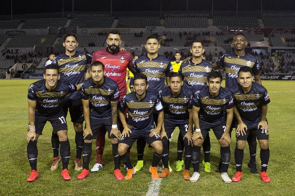 Cafetaleros de Chiapas previo a un partido de la Liga de Ascenso BBVA MX