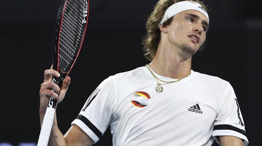 Zverev tras perder un juego de la ATP