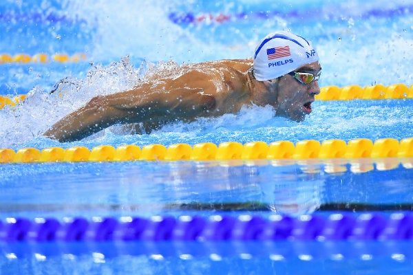 Phelps durante una competencia