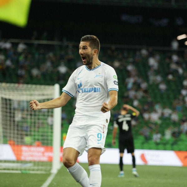 Un jugador del Zenit celebra un gol ante el Krasnodar