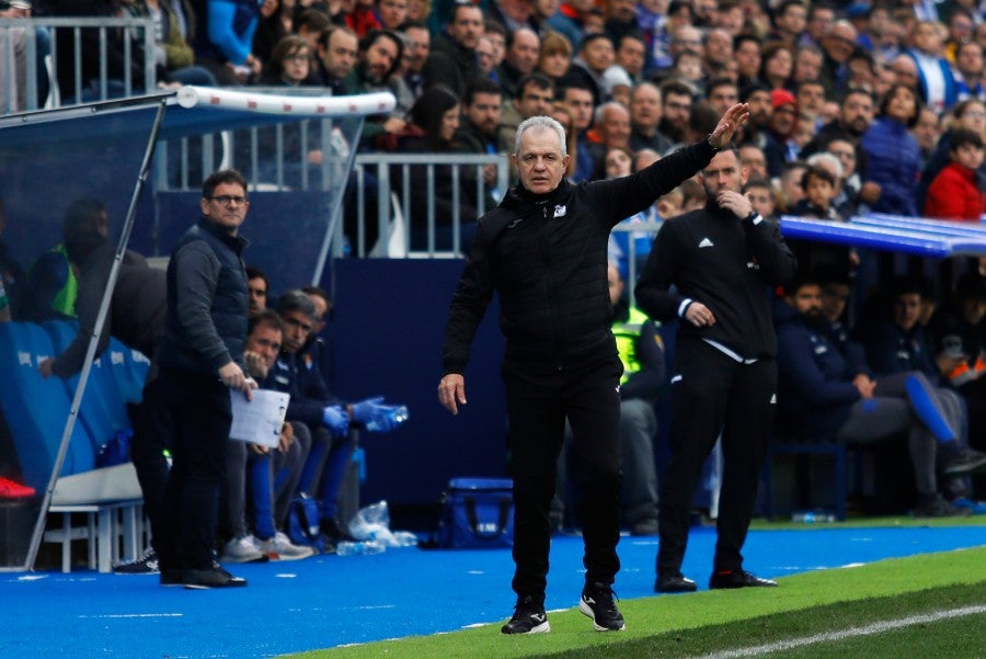 Javier Aguirre durante un partido del Leganés