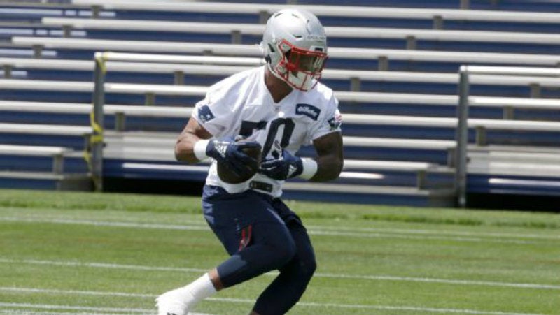 N'Keal Harry en práctica con Patriots