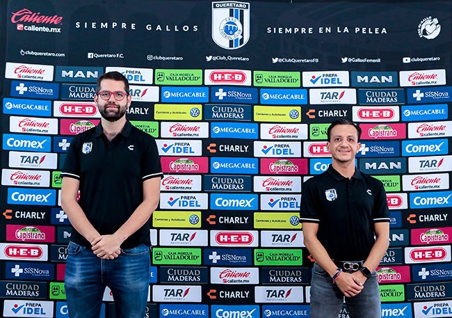 Gabriel Solares y Manuel Velarde, en su presentación con Querétaro