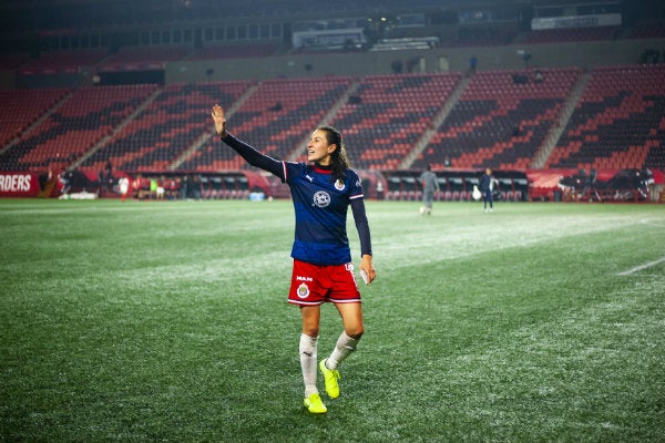 La capitana de Chivas al Final de un partido