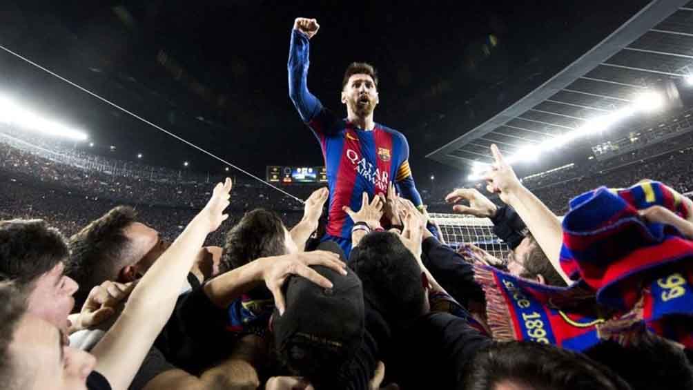 Messi celebra la histórica remontada contra el PSG